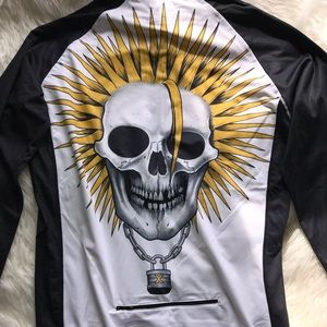🎯❤️HTF YMX Unisex Punk Skull Cycling Jersey Jacket Size Small